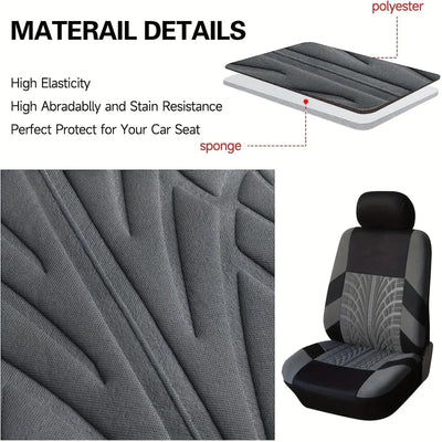 Car Seat Covers Full Set Front Split Rear Bench For Car Universal Cloth SUV Sedan Van Automotive Interior Covers - Maxx accessoires auto