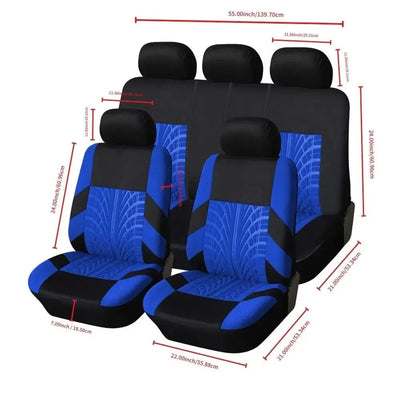 Car Seat Covers Full Set Front Split Rear Bench For Car Universal Cloth SUV Sedan Van Automotive Interior Covers - Maxx accessoires auto