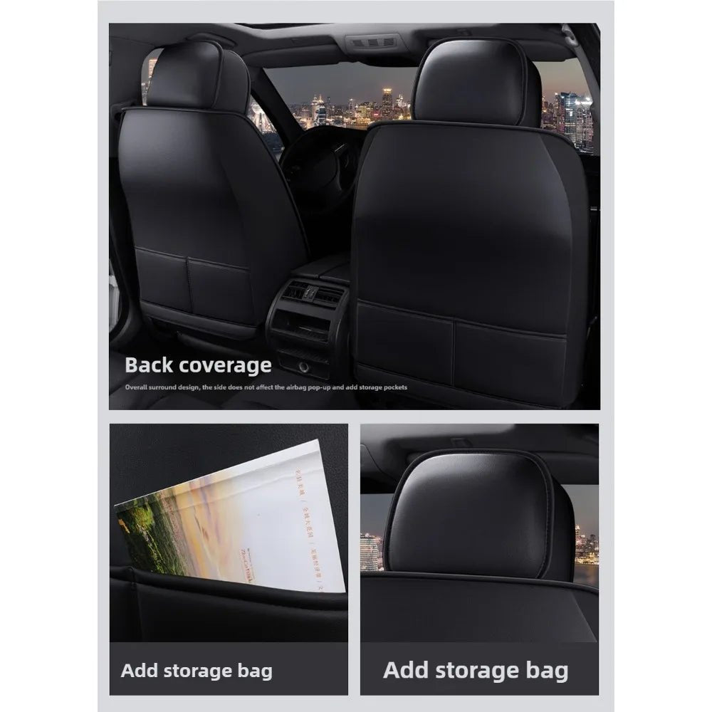 Full Coverage Universal Pu Leather Car Seat Covers for Buick Enclave Cascada Encore Lacrosse Excelle Regal TourX Car Accessories - Maxx accessoires auto