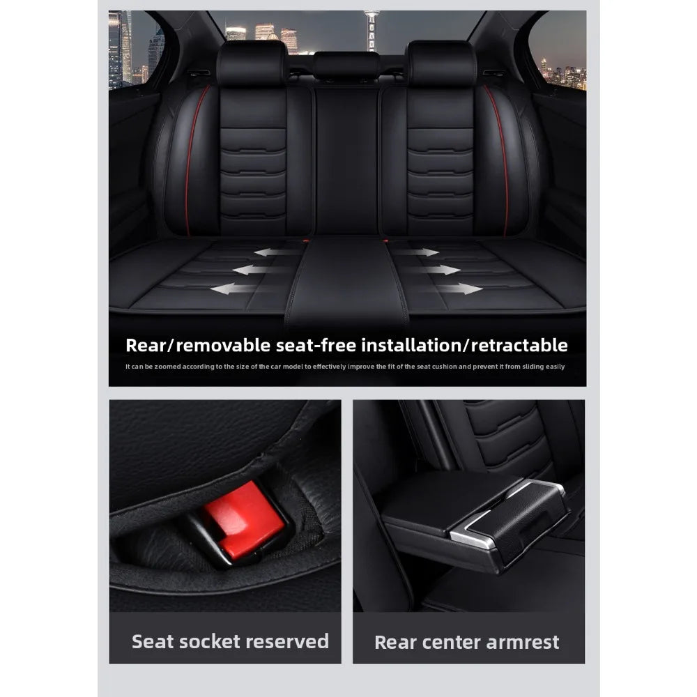 Full Coverage Universal Pu Leather Car Seat Covers for Buick Enclave Cascada Encore Lacrosse Excelle Regal TourX Car Accessories - Maxx accessoires auto