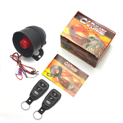 Horn Alarm Portable Universal 12V Vehicle Burglar Alarm Security Protection Auto Car Alarm System 2 Remote Control Auto Burglar - Maxx accessoires auto