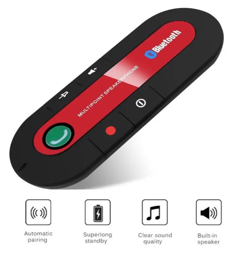HOt Sale Wireless Handsfree Car Bluetooth Kit 4.1 Sun Visor Bluetooth Speaker Speakerphone MP3 Music Player Car Charger - Maxx accessoires auto