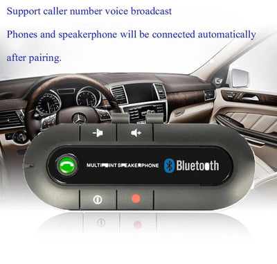 HOt Sale Wireless Handsfree Car Bluetooth Kit 4.1 Sun Visor Bluetooth Speaker Speakerphone MP3 Music Player Car Charger - Maxx accessoires auto