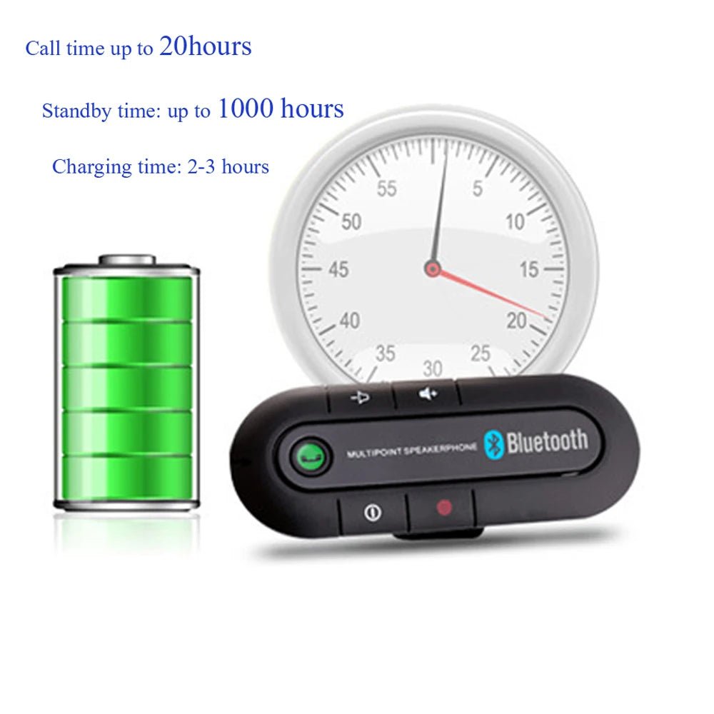 HOt Sale Wireless Handsfree Car Bluetooth Kit 4.1 Sun Visor Bluetooth Speaker Speakerphone MP3 Music Player Car Charger - Maxx accessoires auto