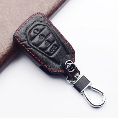 Leather Car Key Cover For Isuzu X Series DMAX D - Max X - Terrain Pickup 2020 2021 2022 MU - X LS - T Smart Remote Case Auto Accessories - Maxx accessoires auto