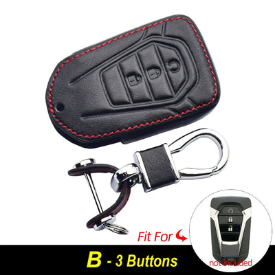 Leather Car Key Cover For Isuzu X Series DMAX D - Max X - Terrain Pickup 2020 2021 2022 MU - X LS - T Smart Remote Case Auto Accessories - Maxx accessoires auto