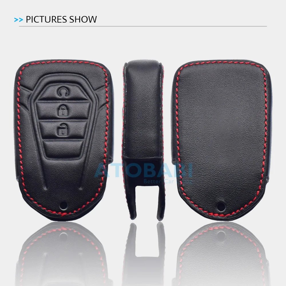 Leather Car Key Cover For Isuzu X Series DMAX D - Max X - Terrain Pickup 2020 2021 2022 MU - X LS - T Smart Remote Case Auto Accessories - Maxx accessoires auto