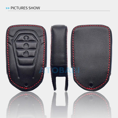 Leather Car Key Cover For Isuzu X Series DMAX D - Max X - Terrain Pickup 2020 2021 2022 MU - X LS - T Smart Remote Case Auto Accessories - Maxx accessoires auto