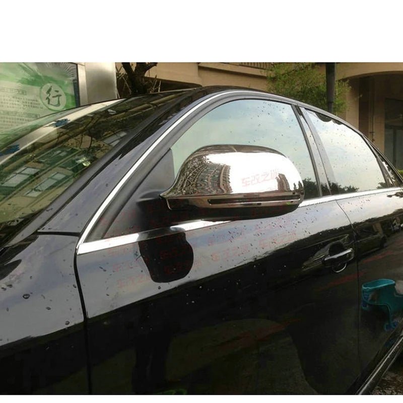 Matt Chrome Side Mirror Cover Bead Chrome Silver Wing Mirror Caps for Audi A3 S3 A4 S4 A5 S5 A6 s6 RS6 Q3 RSQ3 2008 - 2011 - Maxx accessoires auto