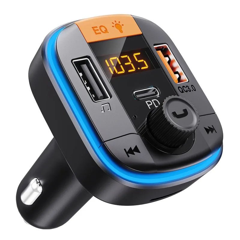New Arrival: Bluetooth Car Kit with 7 - Color Ambient Light & QC3.0 Fast Charging for Car - Maxx accessoires auto