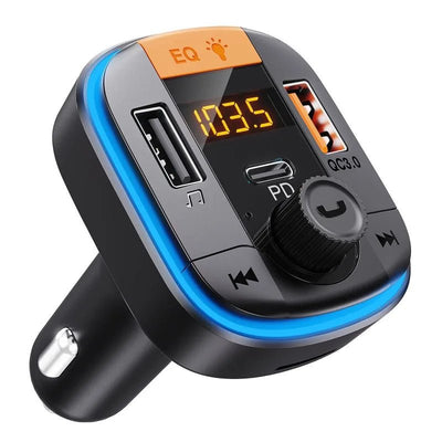 New Arrival: Bluetooth Car Kit with 7 - Color Ambient Light & QC3.0 Fast Charging for Car - Maxx accessoires auto