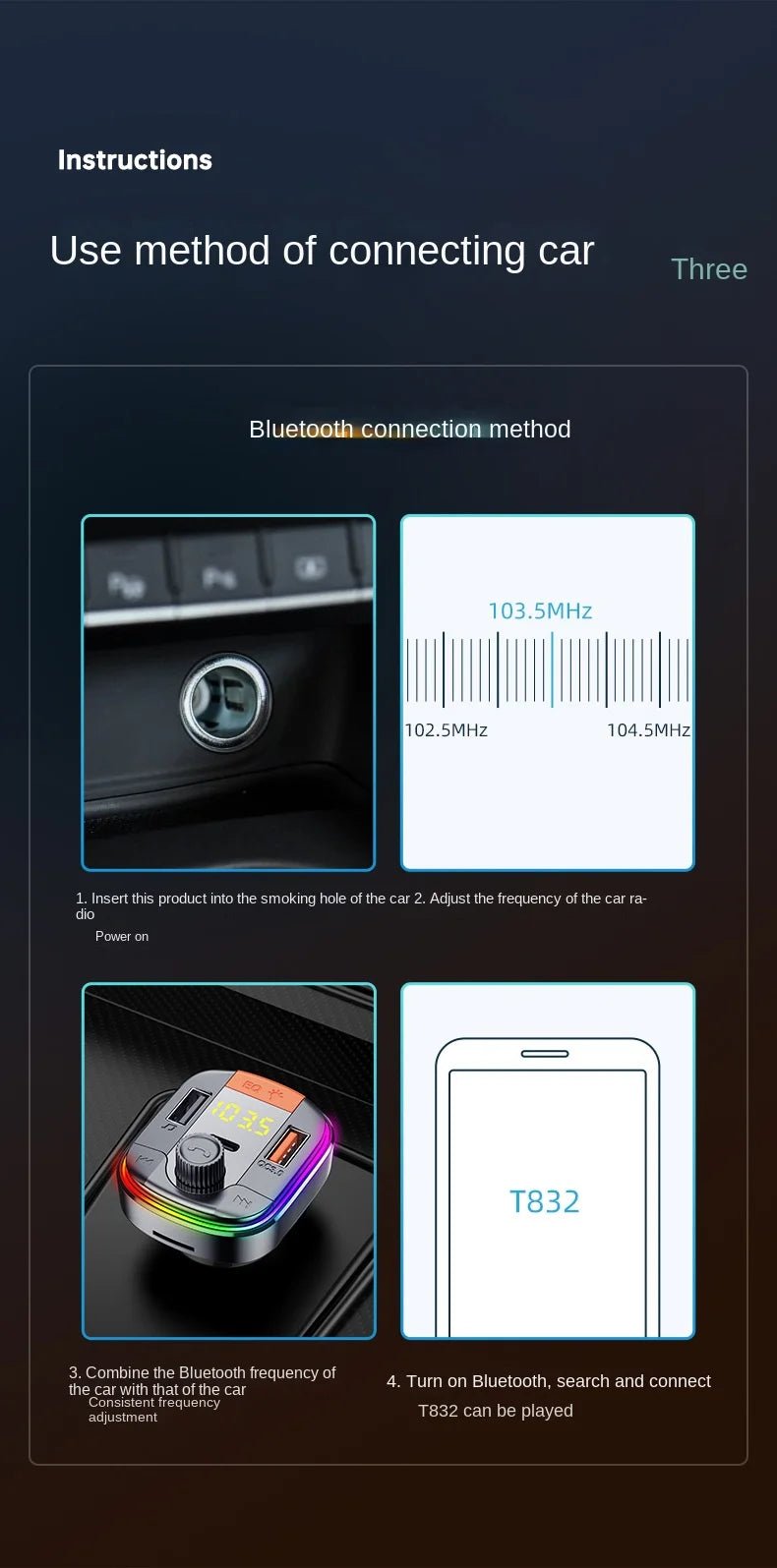 New Arrival: Bluetooth Car Kit with 7 - Color Ambient Light & QC3.0 Fast Charging for Car - Maxx accessoires auto