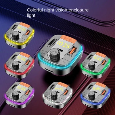 New Arrival: Bluetooth Car Kit with 7 - Color Ambient Light & QC3.0 Fast Charging for Car - Maxx accessoires auto
