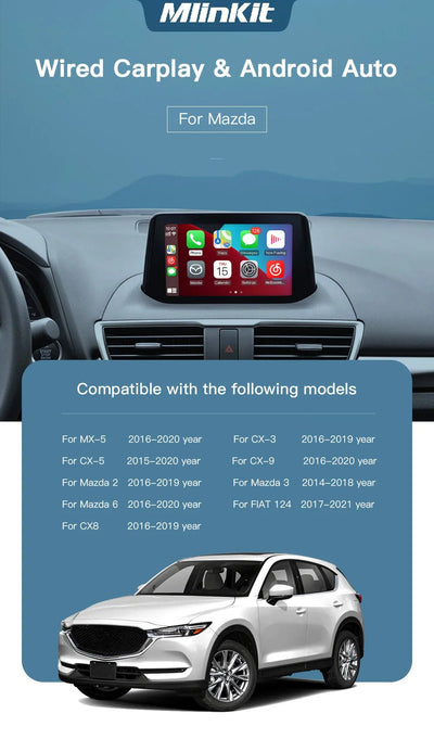 New Upgrade CarPlay Android Auto USB Hub Adapter for Mazda 2 3 6 CX3 CX5 CX8 CX9 MX5 miata TK78669U0C Retrofit Kit 00008FZ34 - Maxx accessoires auto