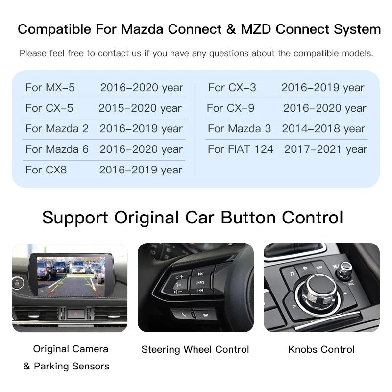 New Upgrade CarPlay Android Auto USB Hub Adapter for Mazda 2 3 6 CX3 CX5 CX8 CX9 MX5 miata TK78669U0C Retrofit Kit 00008FZ34 - Maxx accessoires auto