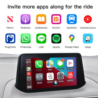 New Upgrade CarPlay Android Auto USB Hub Adapter for Mazda 2 3 6 CX3 CX5 CX8 CX9 MX5 miata TK78669U0C Retrofit Kit 00008FZ34 - Maxx accessoires auto