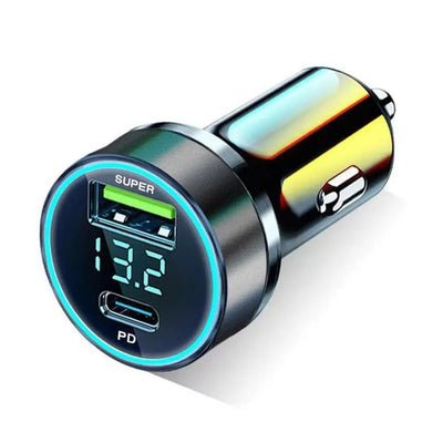 Quick Car Charger 12 - 24V Dual USB Type C 120W+PD20W For IPhone13 Pro Phone Car Fast Charging Adapter - Maxx accessoires auto