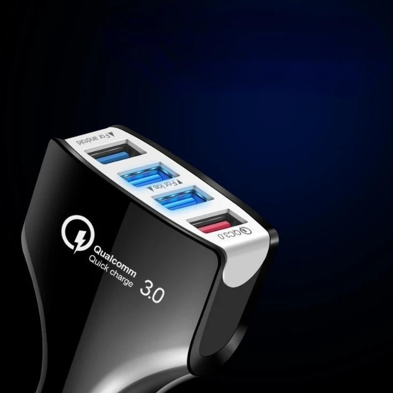 Quick Charge 3.0 Car Charger 4 Ports Fast charging Car phone Charger Auto Accessories accesorios carro - Maxx accessoires auto