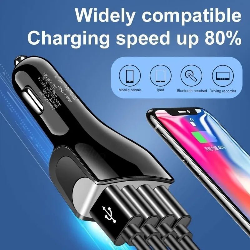 Quick Charge 3.0 Car Charger 4 Ports Fast charging Car phone Charger Auto Accessories accesorios carro - Maxx accessoires auto