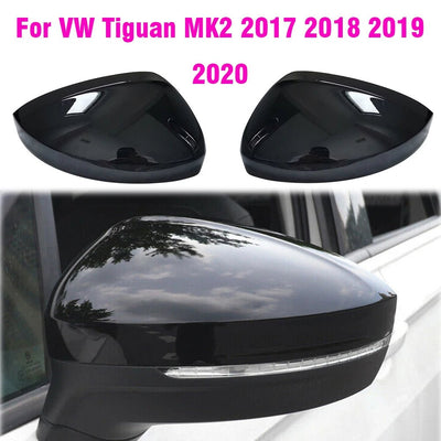 Rearview Side Wing Mirror Caps Cover For VW Tiguan Allspace L MK2 2017 2018 2019 2020 Replacement Matt Chrome - Maxx accessoires auto