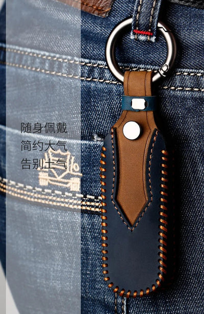 Remote Smart Car Key Case For Mazda 2 CX - 5 Axela Atenza CX - 7 CX - 9 CX - 3 CX - 4 CX - 8 MX5 M2 M3 M5 M6 GT Leather Keychain Cover Bag - Maxx accessoires auto