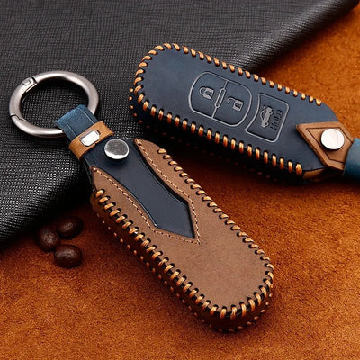 Remote Smart Car Key Case For Mazda 2 CX - 5 Axela Atenza CX - 7 CX - 9 CX - 3 CX - 4 CX - 8 MX5 M2 M3 M5 M6 GT Leather Keychain Cover Bag - Maxx accessoires auto
