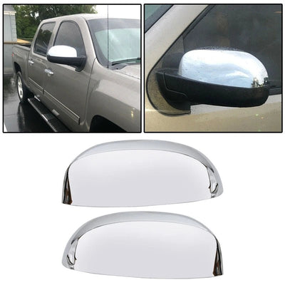 Side RearView Mirror Cover Caps For 2007 - 2013 Chevy Silverado/GMC Sierra Chrome Car Styling Accessories - Maxx accessoires auto