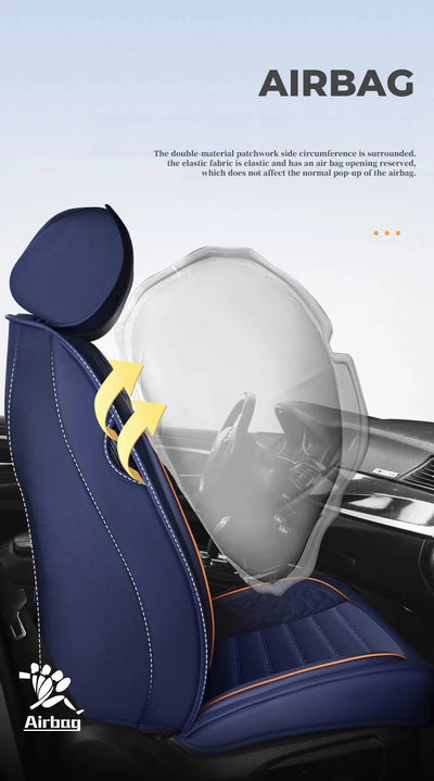 Ultra - Comfy & Durable Full - Wrap Leather Car Seat Covers – Premium Craftsmanship, All - Season, Universal Fit for Most Vehicles - Maxx accessoires auto