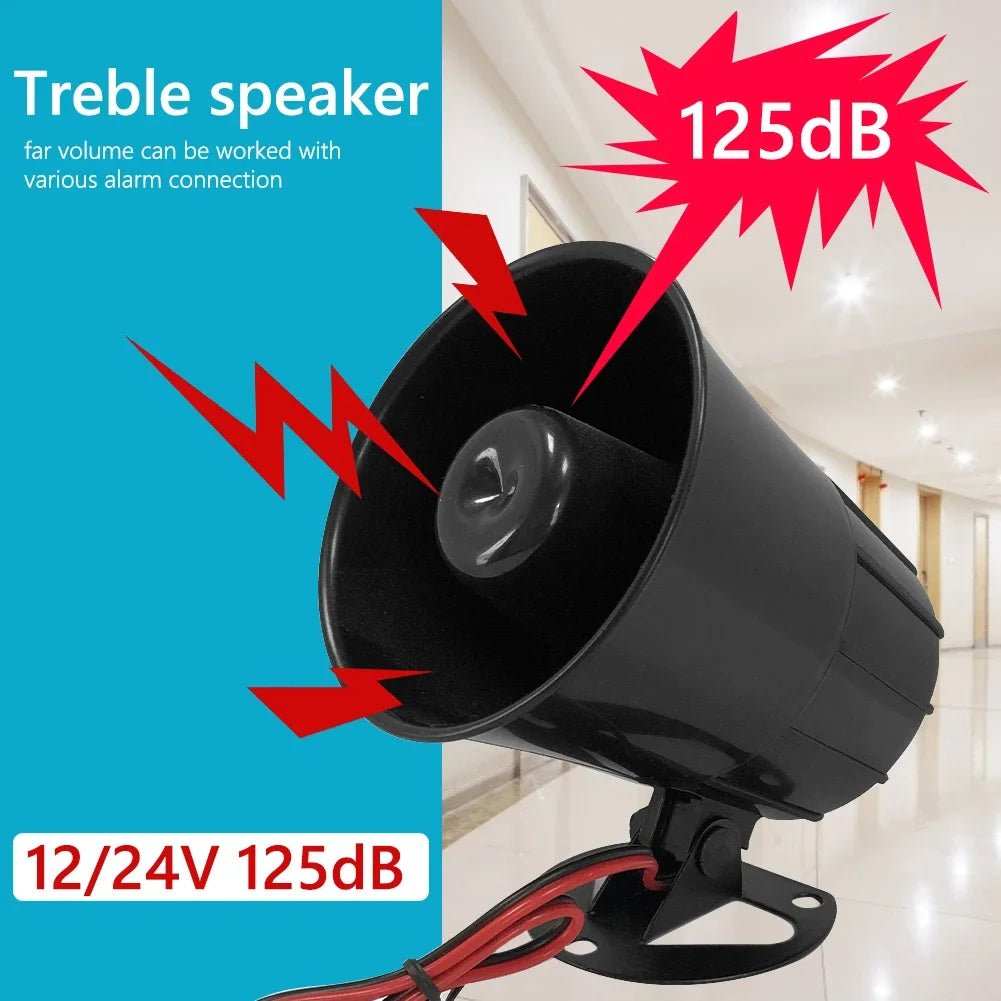Universal 125dB Loud Warning Alarm Siren for Car Auto Motorcycle Truck 12V 24V 15W Mini speaker Loud Warning Alarm Siren - Maxx accessoires auto