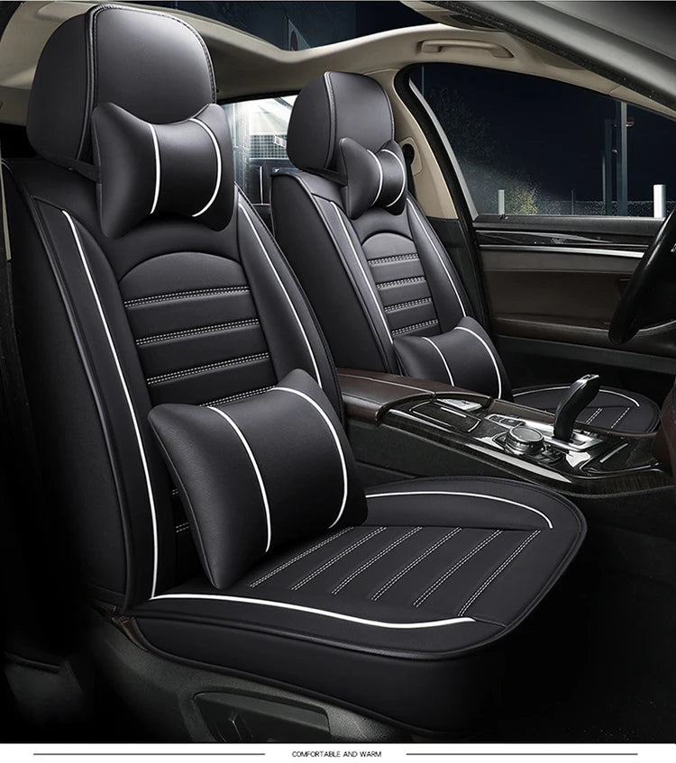 Universal Leather Car Seat Cover For Mitsubishi Eclipse Cross ASX Lancer Outlander VW Passat B8 Auto Cushion Styling Accessorie - Maxx accessoires auto