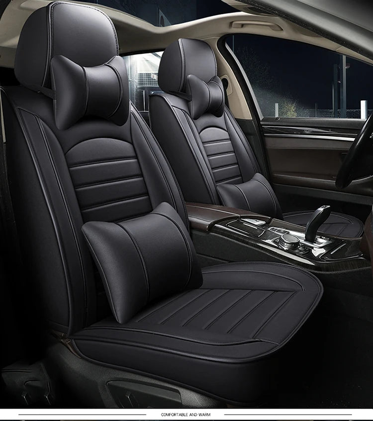 Universal Leather Car Seat Cover For Mitsubishi Eclipse Cross ASX Lancer Outlander VW Passat B8 Auto Cushion Styling Accessorie - Maxx accessoires auto