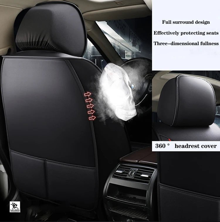 Universal Leather Car Seat Cover For Mitsubishi Eclipse Cross ASX Lancer Outlander VW Passat B8 Auto Cushion Styling Accessorie - Maxx accessoires auto