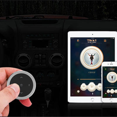 Wireless Bluetooth Remote Control Car Kit Media Button Car Motorcycle Steering Wheel Music Player Controller for iOS/Android - Maxx accessoires auto