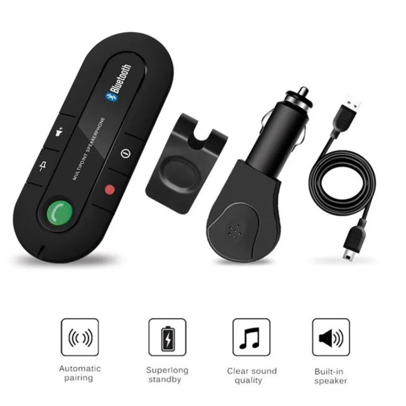 Wireless Bluetooth Speakerphone V4.1 Car Kit Handsfree Music Receiver Auto AUX Audio MP3 Music Receiver Universal Streaming - Maxx accessoires auto